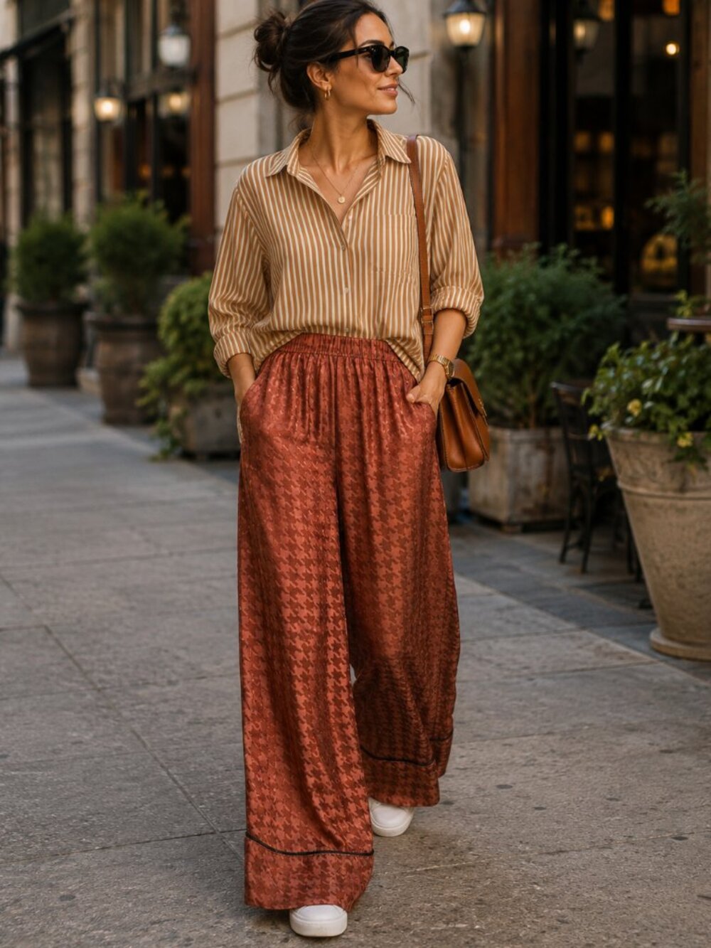 Free People Floral Print Wide Leg Boho Pants Palazzo Trousers Size Small - Picture 1 of 6
